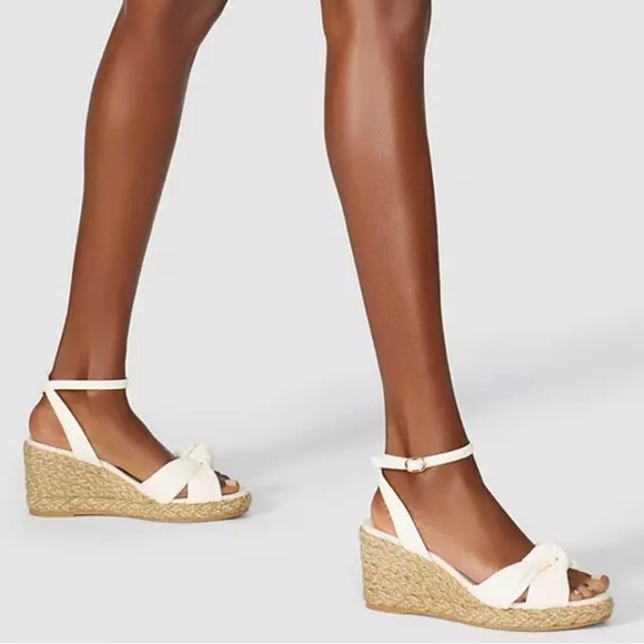 Stuart Weitzman Playa Espadrille Knot Wedge Sandals 41.5/11B Seashell $395 - Picture 10 of 10